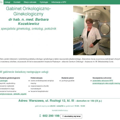 Ginekolog-onkolog na warszawskim Bemowie