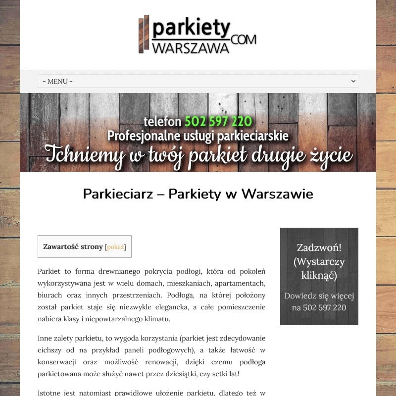 Firma parkieciarska w Warszawie